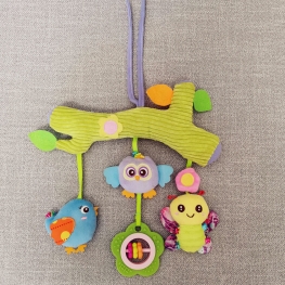 INFANT BELL BIRD TREE BEE HANGING PLUSH TOY FOR BABY 