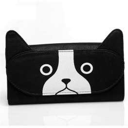 CUTE BAGS - WALLET - PU - BLACK DOG SHAPE