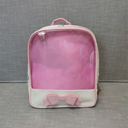 CUTE BAGS - PU -PINK BOW BACKPACK FOR GIRLS