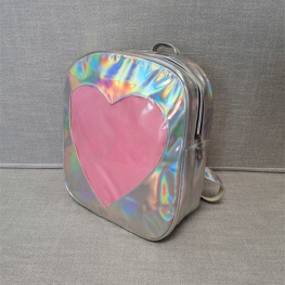 CUTE BAGS - PU -LASER HEART BACKPACK FOR GIRLS