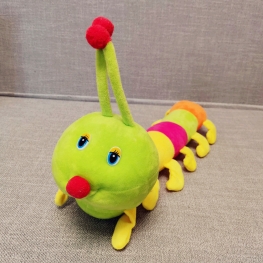 POLYESTER CATERPILLAR SOFT PILLOW PLUSH TOY