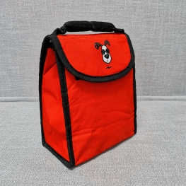 CUTE BAGS - POLYESTER - RED  LUNCH COOLER BAG WITH DOG PRINT FOR GIRLS