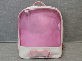 CUTE BAGS - PU -PINK BOW BACKPACK FOR GIRLS